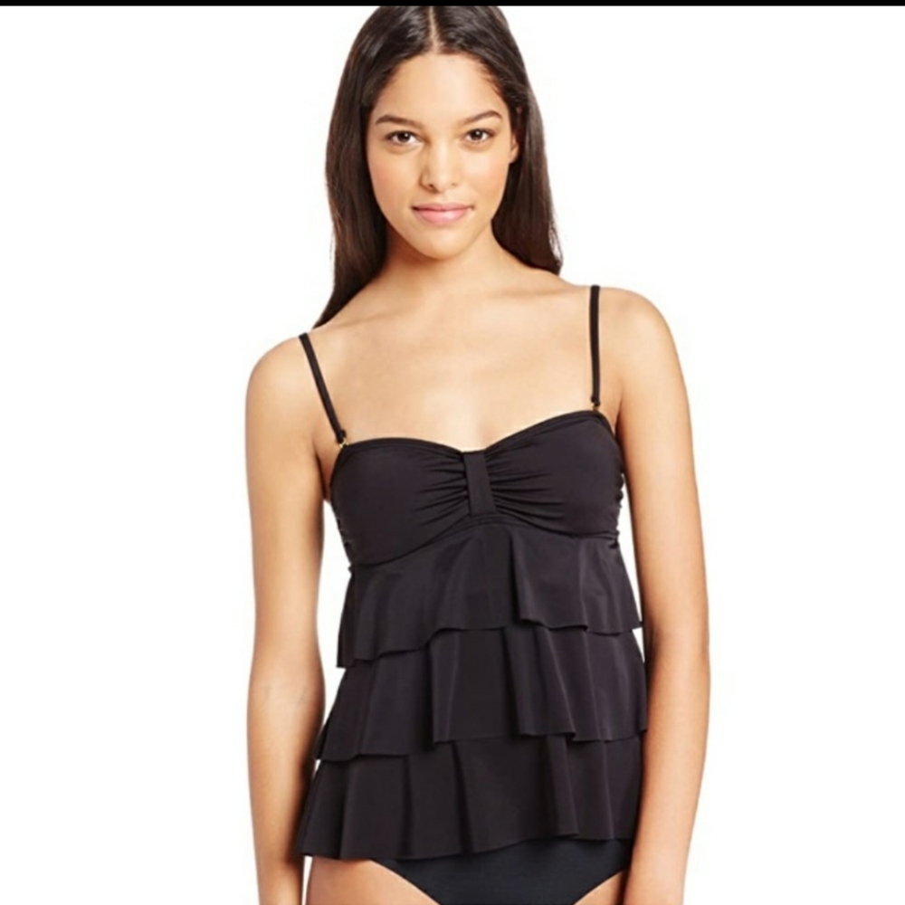 Kenneth Cole Reaction ruffled tiered tankini top